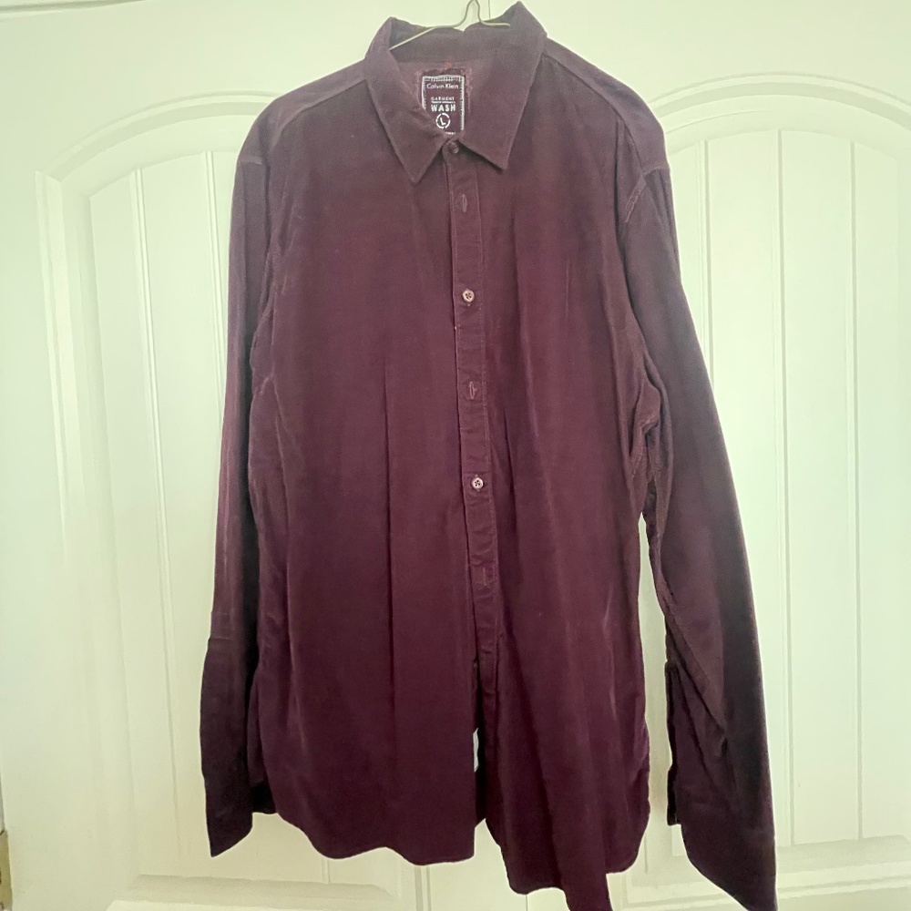 CALVIN KLEIN SHIRT PURPLE SIZE L